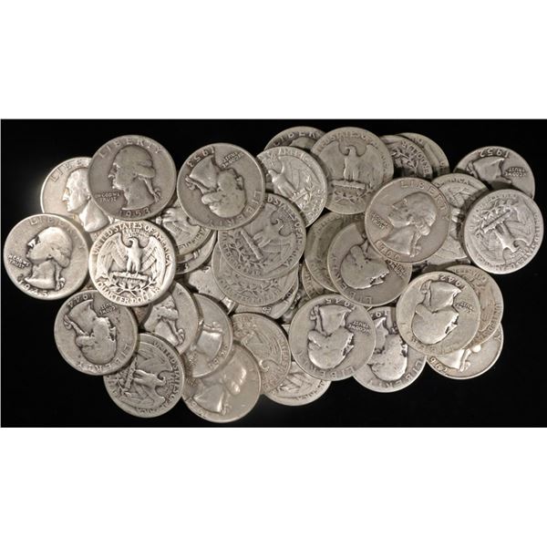 (40) 90% SILVER WASHINGTON QUARTERS