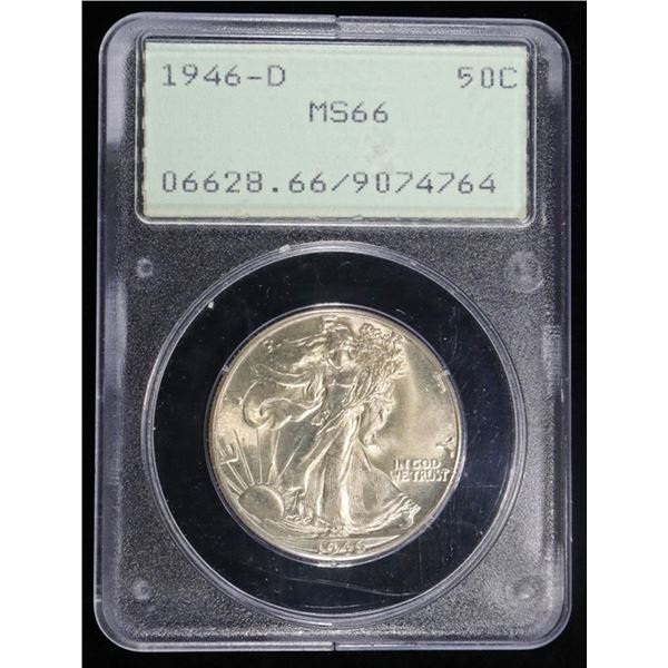 1946-D WALKING LIBERTY HALF DOLLAR PCGS MS66