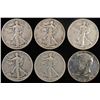 Image 1 : (5) WALKING LIB HALVES & (1) KENNEDY HALF