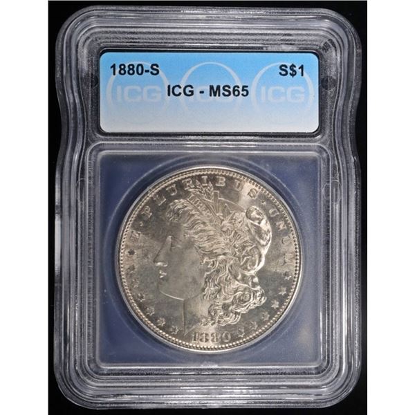 1880-S MORGAN DOLLAR ICG MS65