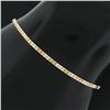 Image 5 : Unoaerre Italian 14k TT Gold 6.75 1.8mm Textured Flat Link Stackable Bracelet