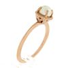 Image 7 : 14K Rose Gold 5.5mm Prong Cultured Pearl w/ Braided Basket Petite Solitaire Ring
