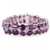 Image 1 : 82.39 ctw UNHEATED Pinkish Purple Kashmir Sapphire and 1.72 ctw Diamond Platinum