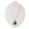 Image 3 : 36.44 ctw Ruby and 4.74 ctw White Sapphire Silver Pendant/Necklace