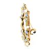 Image 5 : Antique 14K Gold Enamel Flower Seed Pearl & Textured Leaf Oval Wreath Brooch Pin