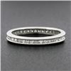 Image 5 : Platinum 0.77 ctw Channel Princess Diamond Milgrain Eternity Stackable Band Ring