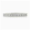 Image 7 : Platinum 0.77 ctw Channel Princess Diamond Milgrain Eternity Stackable Band Ring