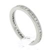Image 9 : Platinum 0.77 ctw Channel Princess Diamond Milgrain Eternity Stackable Band Ring