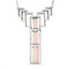 Image 6 : 18k White Gold 9.9 ctw GIA Imperial Topaz & Diamond 16" Geometric Pendant Neckla