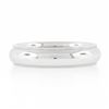 Image 4 : Unisex 18k White Gold 5mm Polished Domed w/ Milgrain Sides Wedding Band Ring