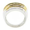 Image 8 : 14k TT Gold 3.90 ctw Fancy Brown & White Diamond Channel Set 5 Row Wide Band Rin