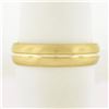 NEW Mens 14k Yellow Gold 5.6mm Grooved Brushed Finish Dome Wedding Band Ring