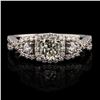 0.70 ctw CENTER Diamond 14K White Gold Ring (1.39 ctw Diamonds)