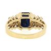 Image 6 : Levian 14K Gold 2.05 ctw Emerald Cut Sapphire & Fancy Light Champagne Diamond Ri