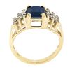Image 7 : Levian 14K Gold 2.05 ctw Emerald Cut Sapphire & Fancy Light Champagne Diamond Ri
