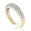 Image 8 : 18K TT Gold 0.65 ctw Round Pave 3 Row Diamond Domed Stackable Wedding Band Ring