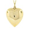 Image 2 : 14K Yellow Gold Polished Puffed Large Heart Pendant w/ 20 Cable Chain Necklace