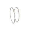 5.40 ctw Diamond Hoop Earrings - 14KT White Gold