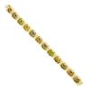Image 6 : 18K Yellow Gold Oval Cabochon Bezel Multi Color Gemstone Wide X O Link Bracelet
