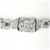 Image 5 : Antique Art Deco Platinum 5.54 ctw GIA European Diamond Fancy Link Belly Bracele