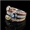 Image 3 : 2.81 ctw Fancy Light Yellow, Blue and Brown CENTER Diamond 14K Yellow, White and
