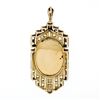 Image 3 : Antique Fancy 18k Gold Platinum Rose Cut Diamond Picture Portrait Frame Pendant