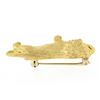 Image 4 : Vintage 18K Yellow Gold Detailed Textured Standing Lion w/ Ruby Eye Brooch Pin