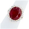 Image 1 : 18.10 ctw Ruby and 1.32 ctw Diamond 14K Yellow Gold Ring