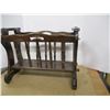 Image 1 : UNCLAIMED STORAGE:  WOOD MAGAZINE RACK