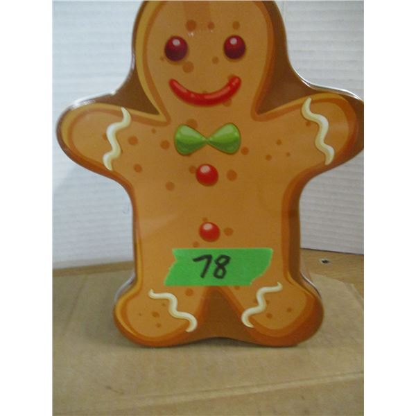 SHELF PULLS (AS IS):  GINGERBREAD TIN C/W SHORTBREAD COOKIES (7 OZ)