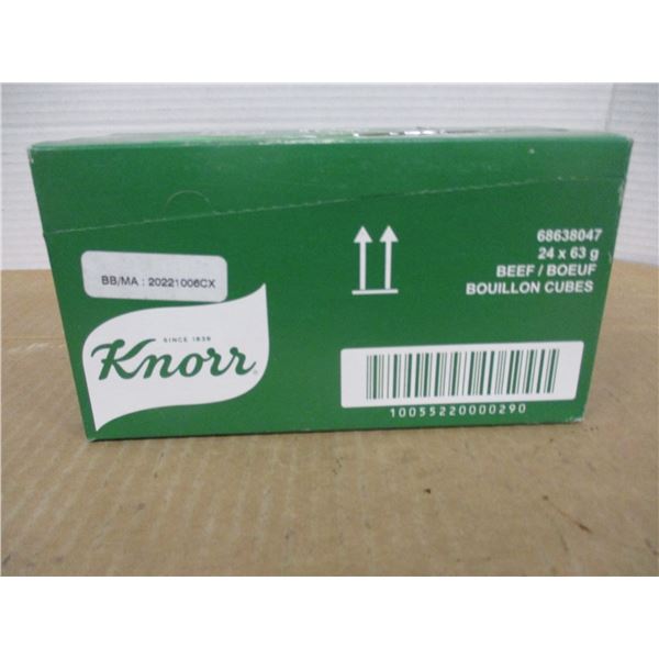 SHELF PULLS (AS IS):  KNORR BEEF BOUILLION CUBES - BOX (DATED)