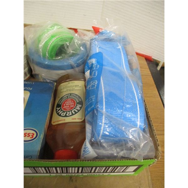FLAT C/W PAROWAX, PAINT, HILTI NAILS, MURPHY OIL, ETC