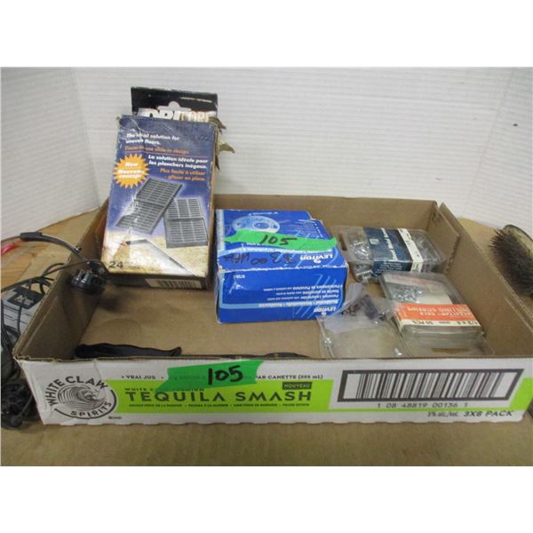 FLAT C/W TOOLS, HARDWARE, ETC
