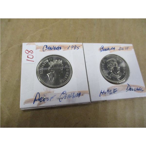 1995 - 2011 PROOF CANADA HALF DOLLARS
