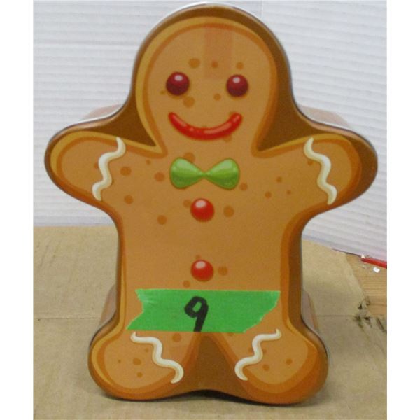 SHELF PULLS (AS IS):  GINGERBREAD TIN C/W SHORTBREAD COOKIES (7 OZ)