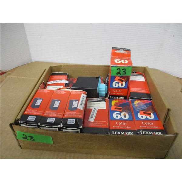 FLAT C/W NO. 60 LEXMARK CARTRIDGES