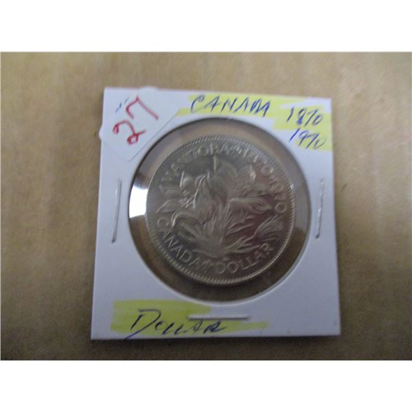 1870 - 1970 MANITOBA COMMEMORATIVE DOLLAR