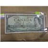 Image 1 : 1954 DEVILS FACE SCARCE CANADA DOLLAR BILL