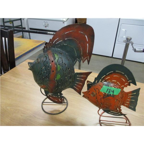 ESTATE:  2 METAL FISH