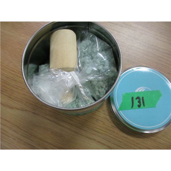 ESTATE:  TIN C/W BATH CRYSTALS