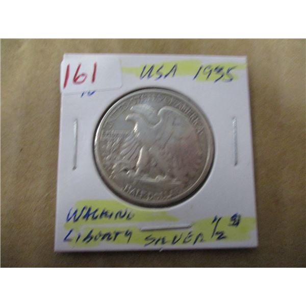 1935 USA WALKING LIBERTY SILVER HALF DOLLAR