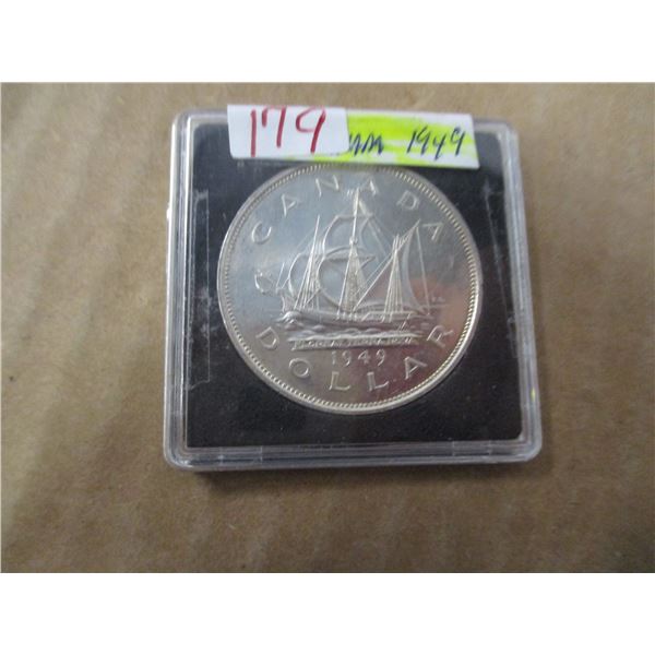 1949 CANADA SHIP SILVER DOLLAR