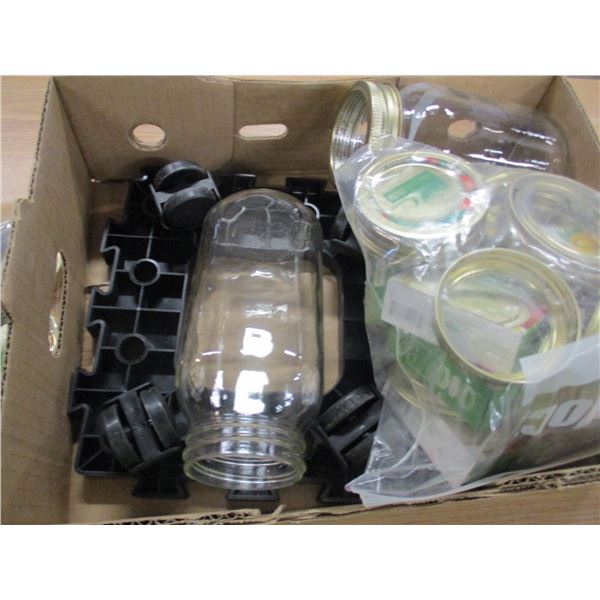 ESTATE:  BOX C/W MASON JARS & LIDS