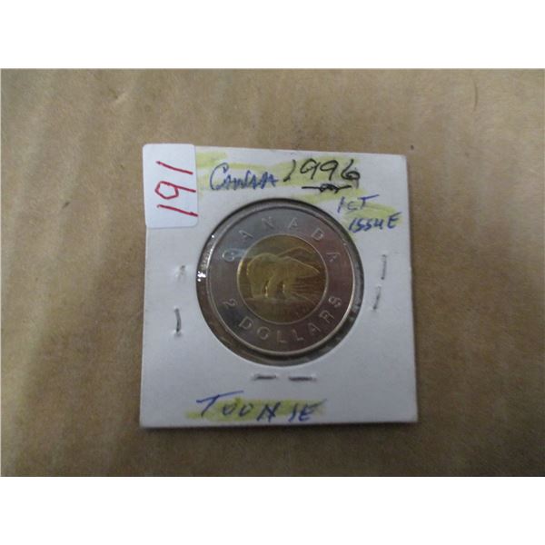 1996 CANADA FIRST ISSUE TOONIE COIN