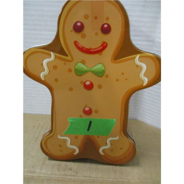 SHELF PULLS (AS IS):  GINGERBREAD TIN C/W SHORTBREAD COOKIES (7 OZ)