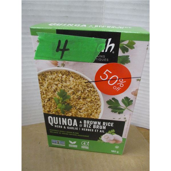 SHELF PULLS (AS IS):  QUINOA & BROWN RICE (180G) - BOX