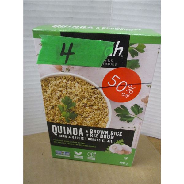 SHELF PULLS (AS IS):  QUINOA & BROWN RICE (180G) - BOX