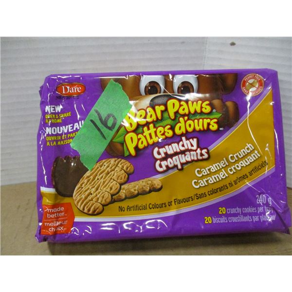 SHELF PULLS (AS IS):  CARAMEL CRUNCH BEAR PAW COOKIES - PACKAGE