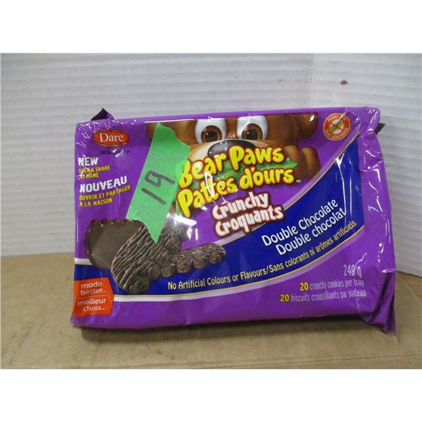 SHELF PULLS (AS IS):  DOUBLE CHOCOLATE BEAR PAW COOKIES - BOX