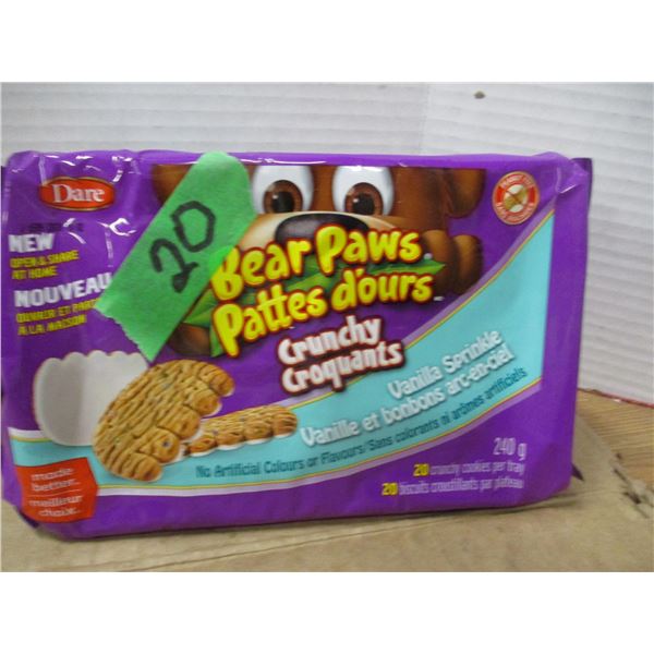 SHELF PULLS (AS IS):  VANILLA BEAR PAW COOKIES - BOX
